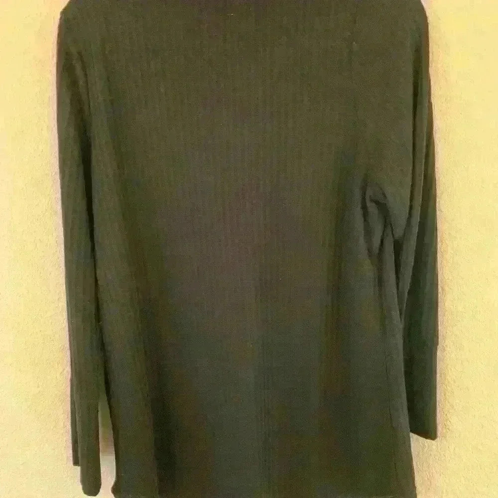 Chaser black ribbed long sleeve V neck, size XXL casual western country festival